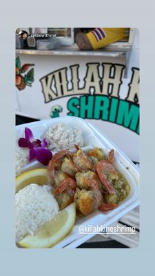 Grilled fish plate Hawaiian style from Killah Kine Shrimp